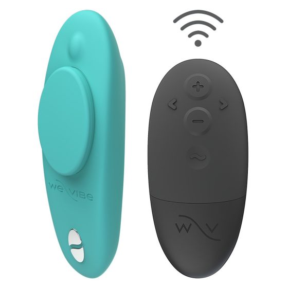 We-Vibe Moxie+ - dobíjací, rádiom riadený, inteligentný vibrátor na klitoris (tyrkysový)