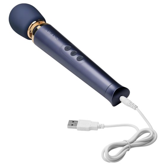 Le Wand Petite - exkluzívny nabíjateľný masážny vibrátor (modrý)