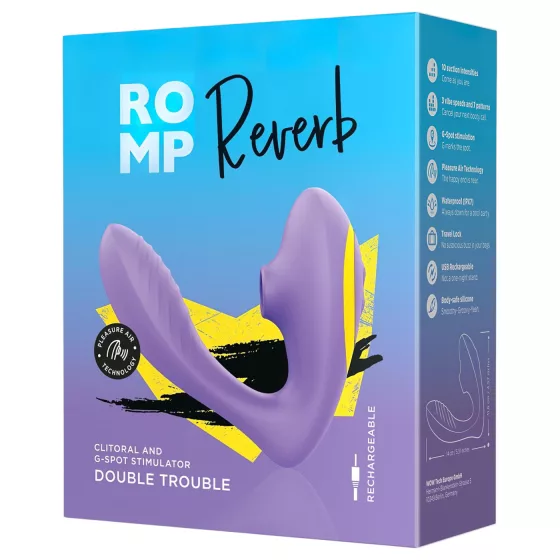 ROMP Reverb - vlnový 2v1 vibrátor na bod G (fialový)