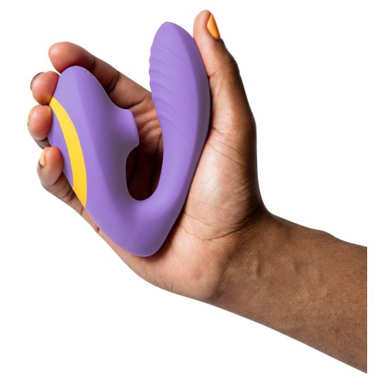 ROMP Reverb - vodotesný vibrátor na bod G a stimulátor klitorisu (fialový)