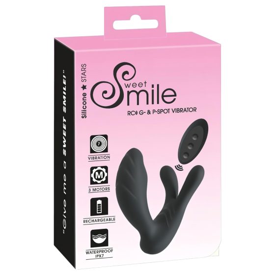 Smile - vibrátor na G-bod a prostatu - čierny