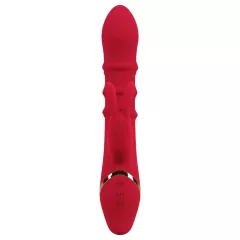   You2Toys - vibrátor králik s pohyblivým krúžkom - červený