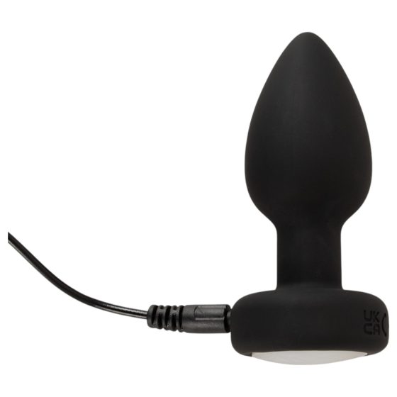 ANOS - világító, vibrációs anál plug (fekete)