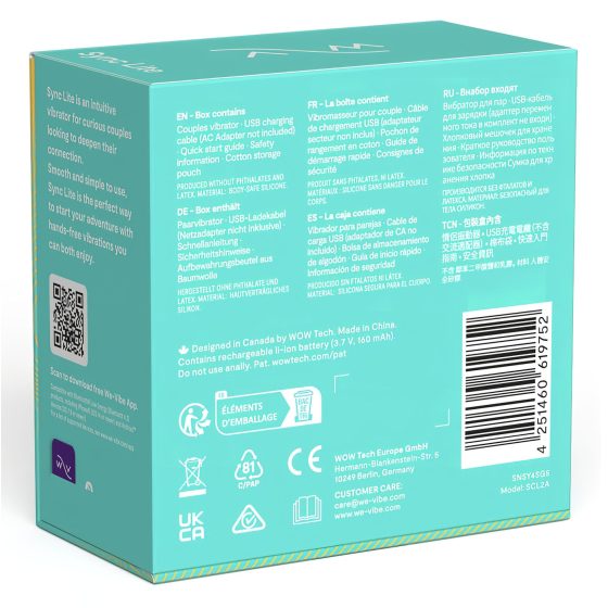 We-Vibe Sync Lite - inteligentný, rádiový párový vibrátor (zelený)