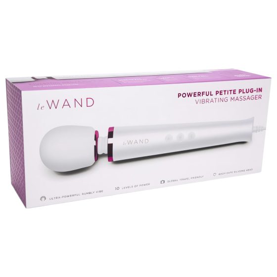 Le Wand Petite Plug-In - sieťový masážny vibrátor - biely