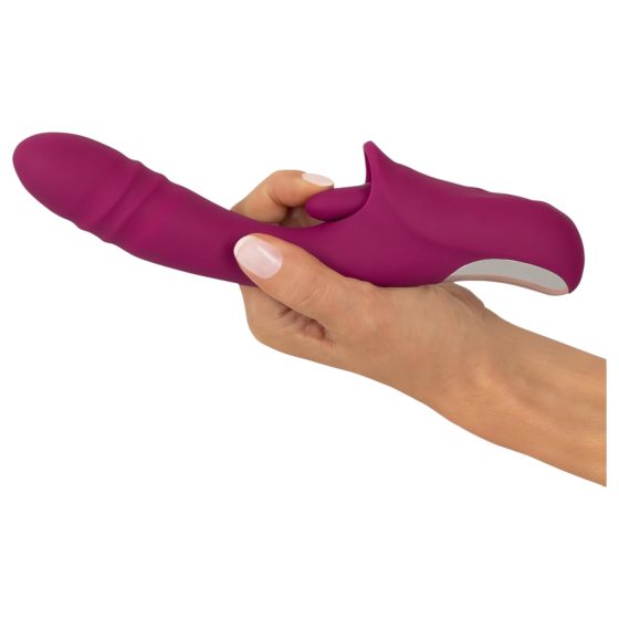 Javida Licking & Thrusting - jazykový a prirážací vibrátor (fialový)