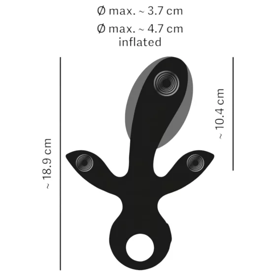 Eternal - trojitý nafukovací vibrátor - čierny