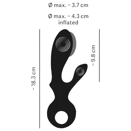 Eternal - vibrátor s prísavkou na klitoris - čierny