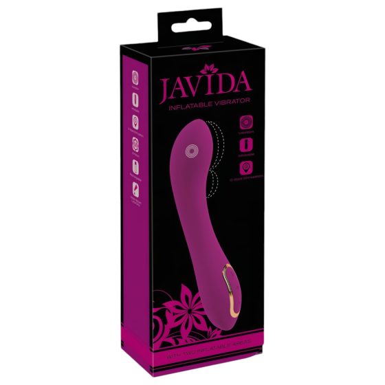 Javida - Dvojbodový vibračný stimulator s pumpovaním (fialový)