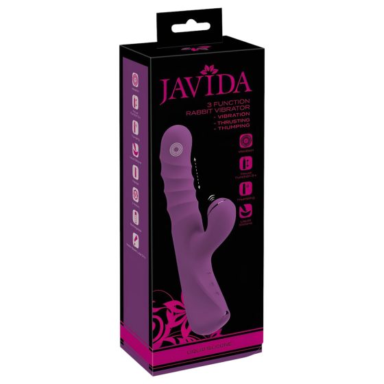 Javida - 3v1 králiček vibrátor (fialový)