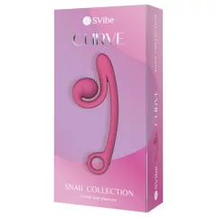   Snail Vibe Curve - vibrátor na klitoris a bod G - 2v1 - ružový
