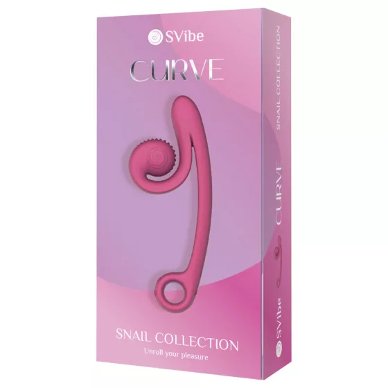 Snail Vibe Curve - vibrátor na klitoris a bod G - 2v1 - ružový