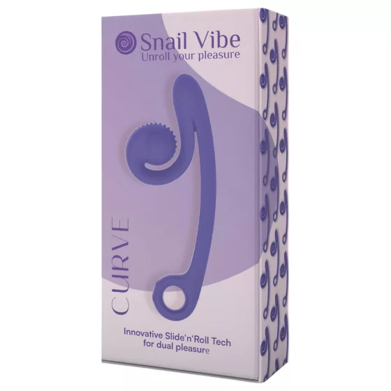 Snail Vibe Curve - vibrátor na klitoris a bod G - 2v1 - fialový