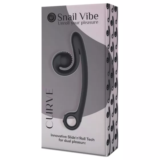 Snail Vibe Curve - 2in1 klitoriálny stimulátor vibrátor (čierny)