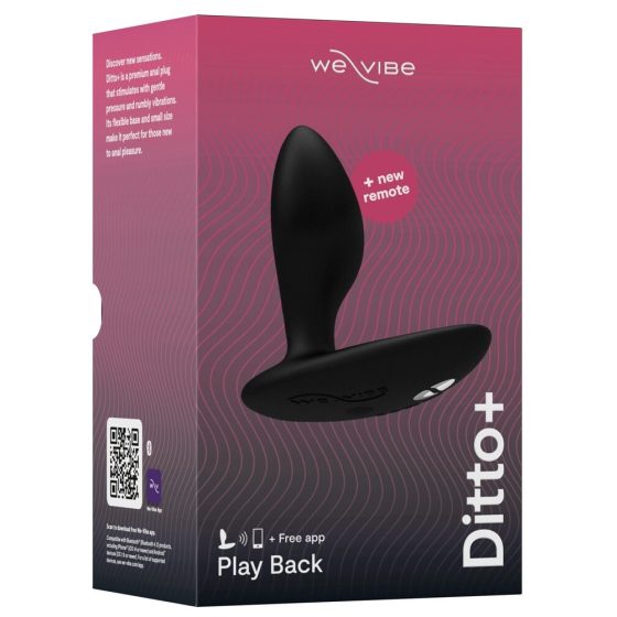 We-Vibe Ditto+ - inteligentný dobíjací análny vibrátor (čierny)