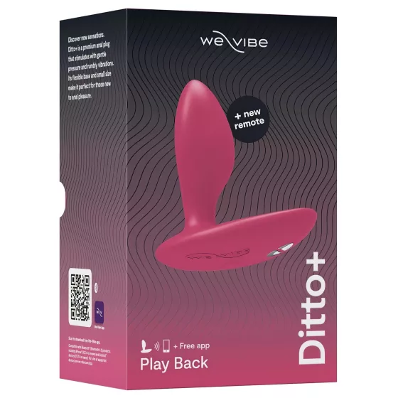 / We-Vibe Ditto+ - Aplikáciou ovládaný análny vibrátor (ružový)