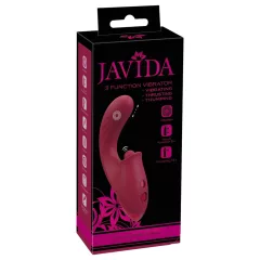 Javida - vibrátor s jazýčkom 3v1 - červený
