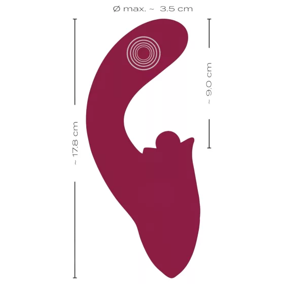 Javida - vibrátor s jazýčkom 3v1 - červený