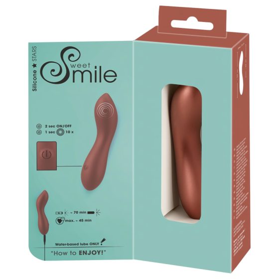 Smile - flexibilný mini G-bod vibrátor (bronz)