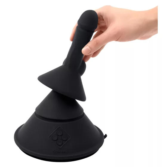 The Cowgirl Cone - prémiový sex stroj ovládaný aplikáciou - s 2 vymeniteľnými nadstavcami, 20 vibračnými režimami (čierny)