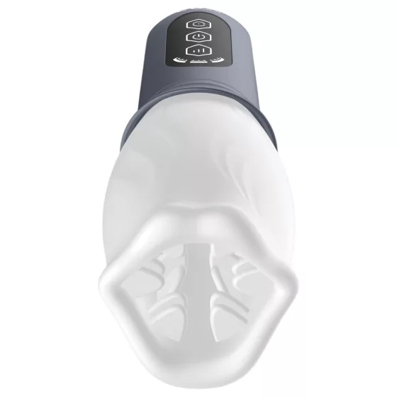 LUX Active First Class - automatický masturbátor s rotačnou hlavou - biely/sivý