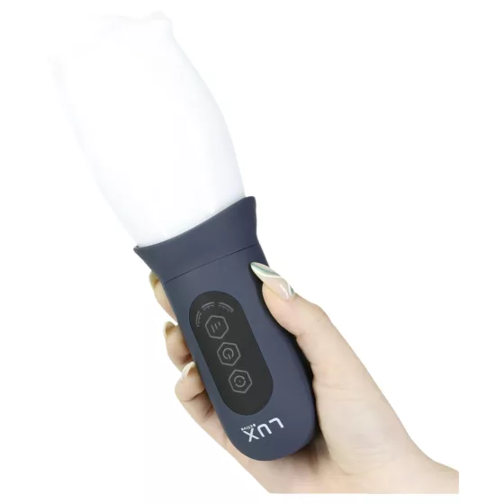 LUX Active First Class - automatický masturbátor s rotačnou hlavou - biely/sivý
