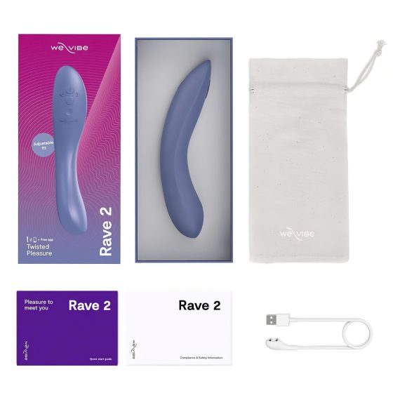 We-Vibe Rave 2 - inteligentný, nabíjateľný G-bod vibrátor (modrý)