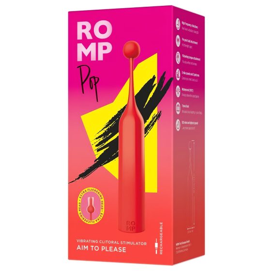 ROMP Pop - mini klitoriálny vibrátor (červený)