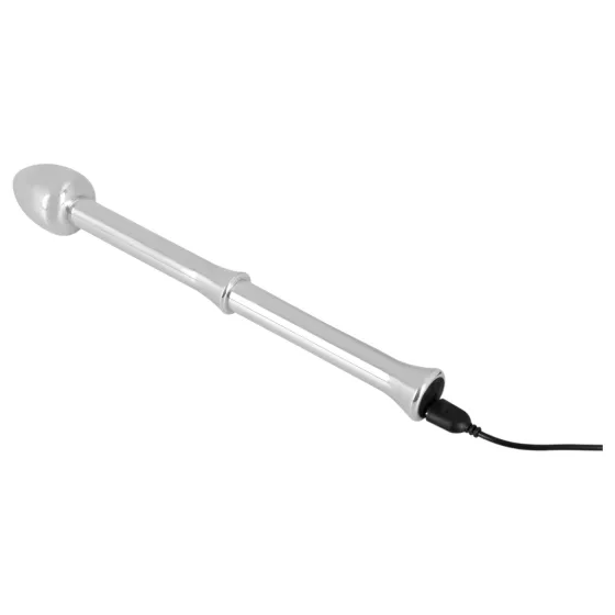 Rebel - kovový vibračný stimulátor prostaty (strieborný)