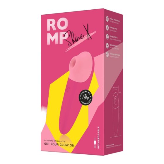 ROMP Shine X - dobíjací vzduchový stimulátor klitorisu (ružový)