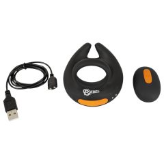   Rebel - vibračný erekčný krúžok a stimulátor semenníkov - čierny