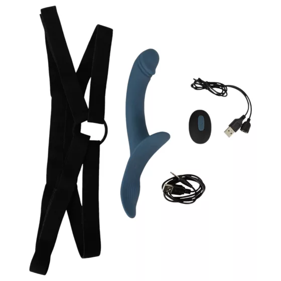 You2Toys - pripínací vibrátor set - čierny/modrý