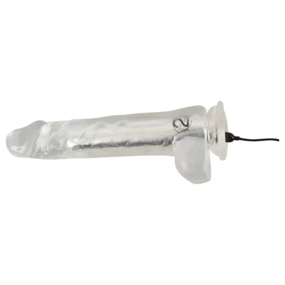 Crystal - Vibrátor s prísavkou (priehľadný)