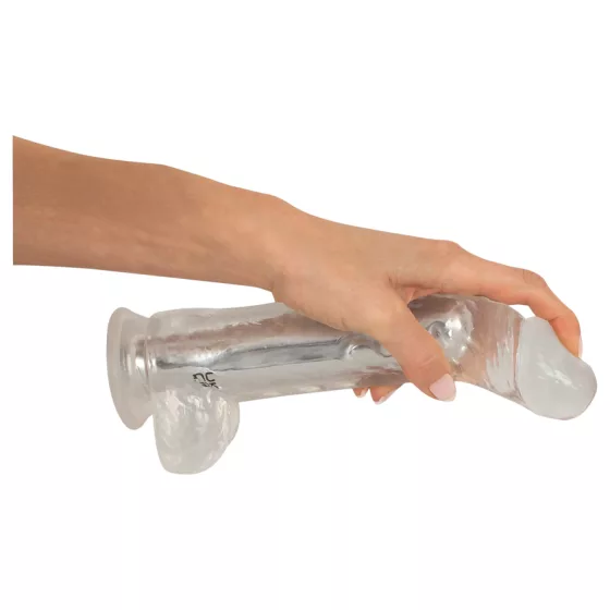Crystal - Vibrátor s prísavkou (priehľadný)
