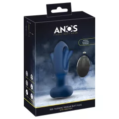 ANOS - análny vibrátor s jazykom - modrý