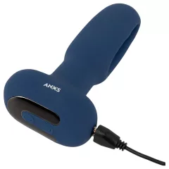 ANOS - análny vibrátor s jazykom - modrý