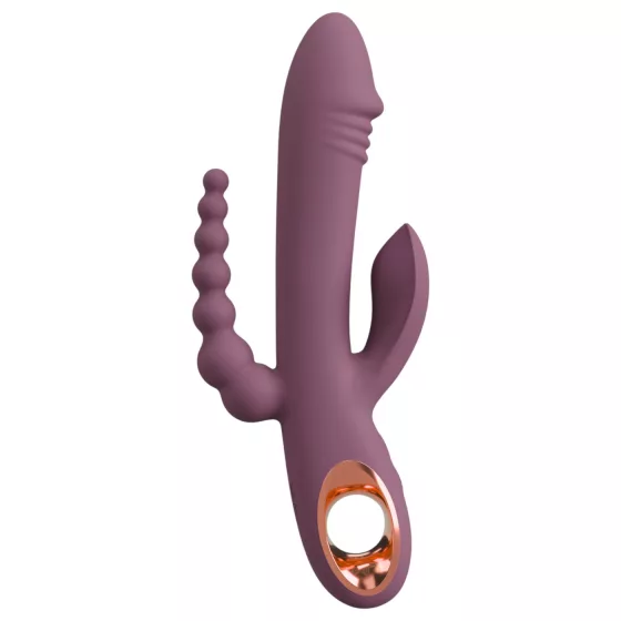 You2Toys - vibrátor s tromi ramenami - nabíjateľný - fialový