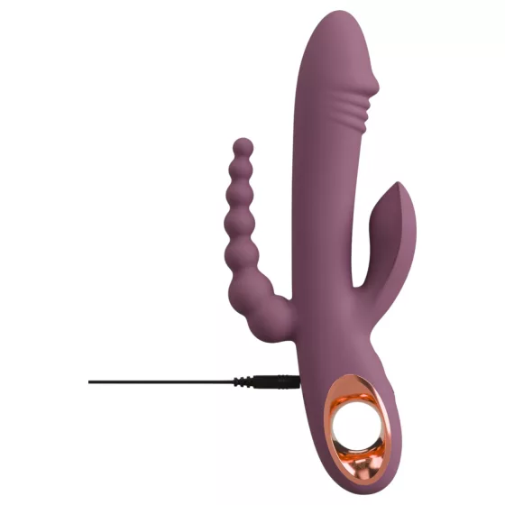 You2Toys - vibrátor s tromi ramenami - nabíjateľný - fialový