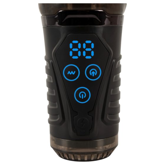 Stroker - vibračný masturbátor s podtlakom - sivý