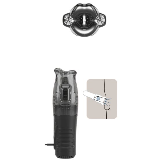 Stroker - vibračný masturbátor s podtlakom - sivý