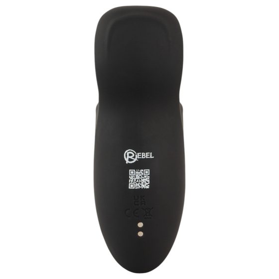 Rebel - vibrátor na penis s pohyblivým ramenom a vibráciou - čierny