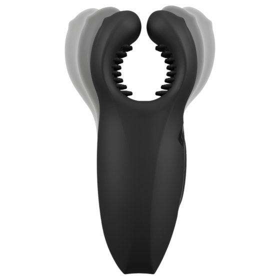 Rebel - vibrátor na penis s pohyblivým ramenom a vibráciou - čierny