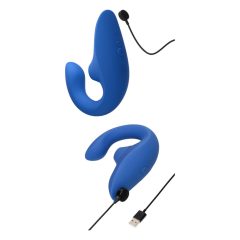   Womanizer Blend - vibrátor na bod G a stimulátor klitorisu (modrý)