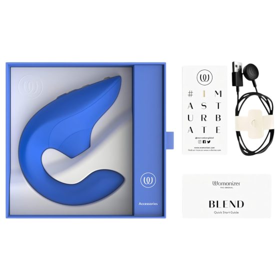 Womanizer Blend - G-bod a klitoris stimulátor (modrý)