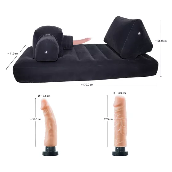 You2Toys Velvet Luxury - sex stroj s integrovanou posteľou - čierny