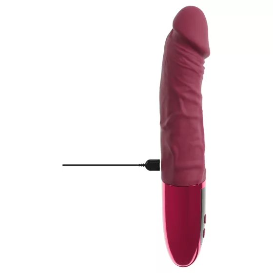 Beau Coeur Varelo - realistický silikónový vibrátor na batériu (červený)