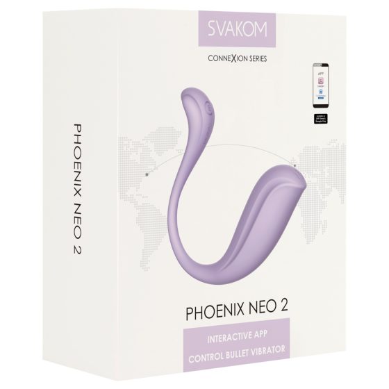 Svakom Phoenix Neo 2 - vibračné vajíčko s aplikáciou - fialové