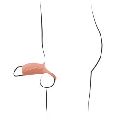   Realistixxx - otvorený, vibračný návlek na penis (prírodný)