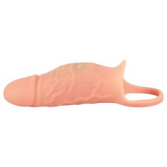   Realistixxx - vibračný krúžok a návlek na penis (prírodný)