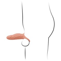   Realistixxx - vibračný krúžok a návlek na penis (prírodný)